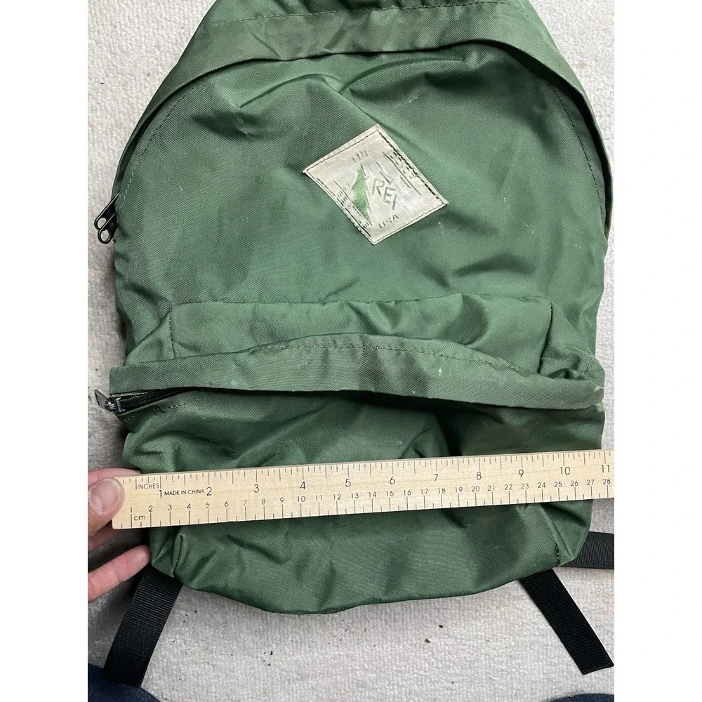 Vintage REI Co-op Green Canvas Backpack Rucksack Made in USA Rare 70s 80s
